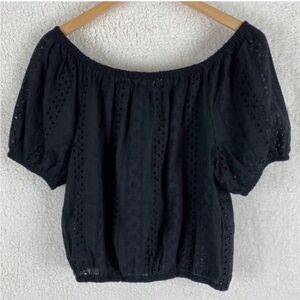 Black Off-Shoulder Blouse